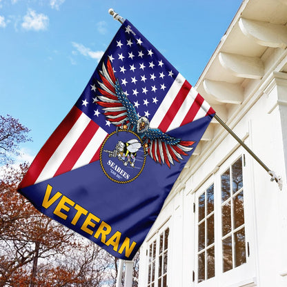 US Navy Veteran Flag, Navy Seabees Veteran American Us Flag, US Navy Garden Flag, US Veteran Flag, Veteran Day Gift