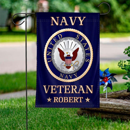 US Navy Veteran Flag, Proud Of American Forces Navy Flag, US Navy Garden Flag, US Veteran Flag, Veteran Day Gift