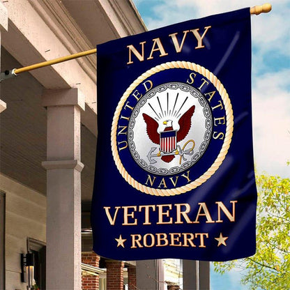 US Navy Veteran Flag, Proud Of American Forces Navy Flag, US Navy Garden Flag, US Veteran Flag, Veteran Day Gift