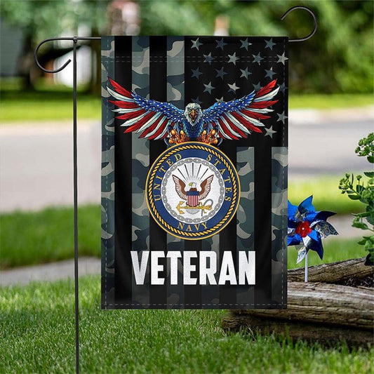 US Navy Veteran Flag, Strong In Spirit Navy Flag, US Navy Garden Flag, US Veteran Flag, Veteran Day Gift