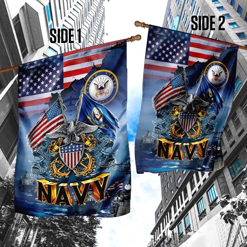 US Navy Veteran Flag, United States Navy America Flag, US Navy Garden Flag, US Veteran Flag, Veteran Day Gift