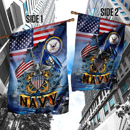 US Navy Veteran Flag, United States Navy America Flag, US Navy Garden Flag, US Veteran Flag, Veteran Day Gift