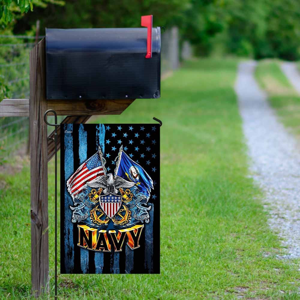 US Navy Veteran Flag, United States Navy American Flag, US Navy Garden Flag, US Veteran Flag, Veteran Day Gift
