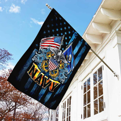 US Navy Veteran Flag, United States Navy American Flag, US Navy Garden Flag, US Veteran Flag, Veteran Day Gift