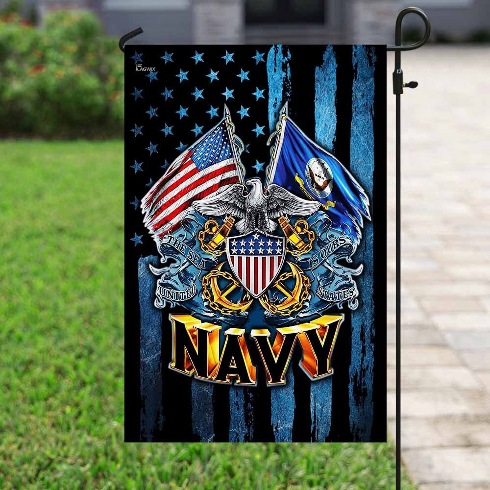 US Navy Veteran Flag, United States Navy American Flag, US Navy Garden Flag, US Veteran Flag, Veteran Day Gift