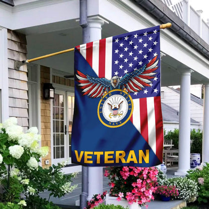 US Navy Veteran Flag, United States Navy American Veteran Us Flag, US Navy Garden Flag, US Veteran Flag, Veteran Day Gift