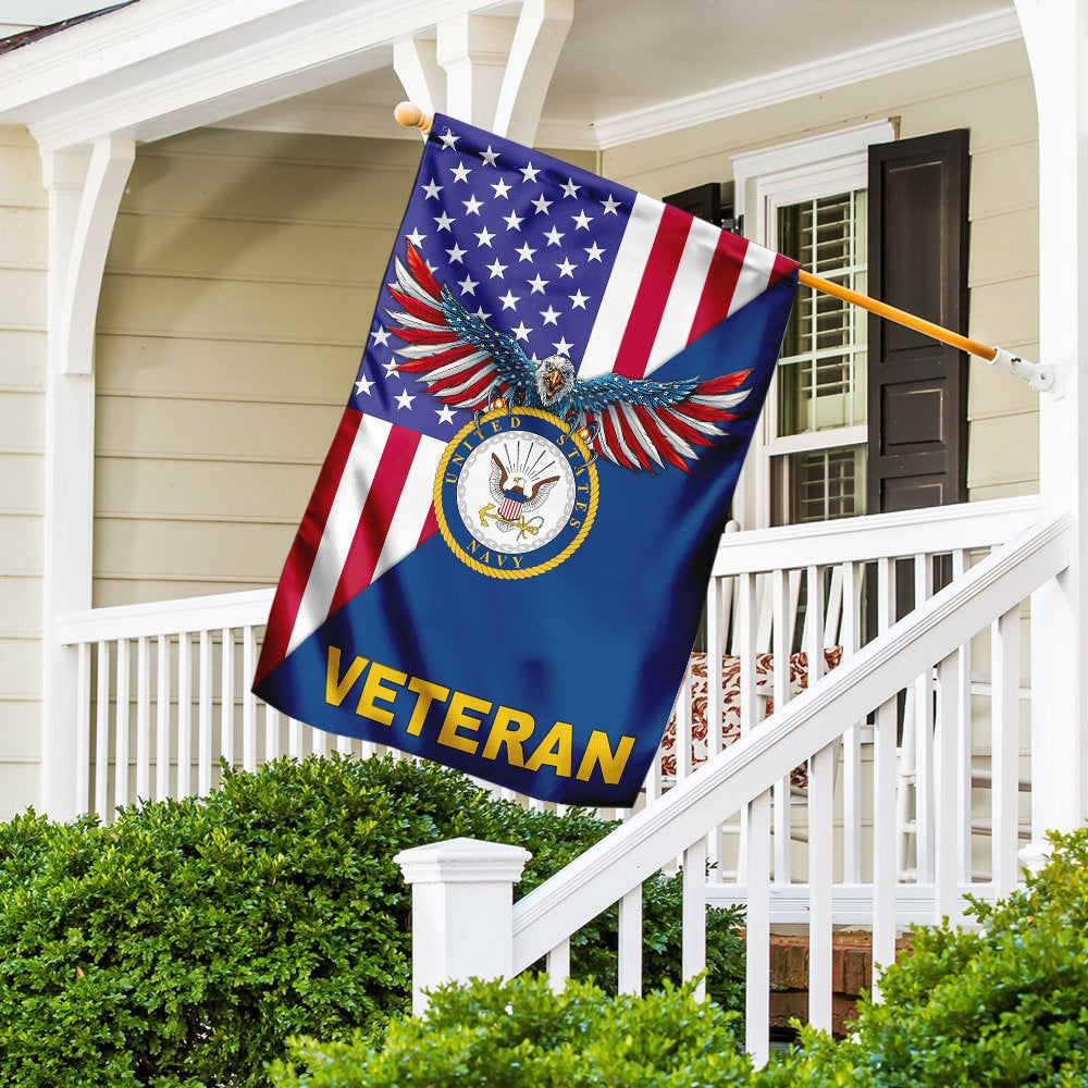 US Navy Veteran Flag, United States Navy American Veteran Us Flag, US Navy Garden Flag, US Veteran Flag, Veteran Day Gift