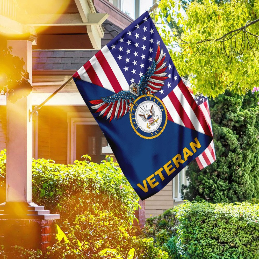 US Navy Veteran Flag, United States Navy American Veteran Us Flag, US Navy Garden Flag, US Veteran Flag, Veteran Day Gift