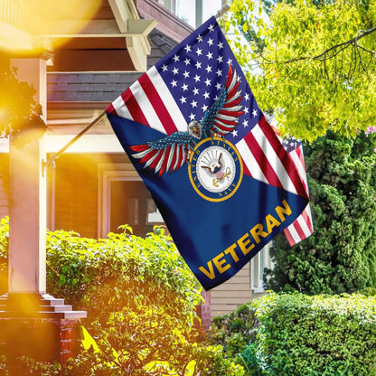 US Navy Veteran Flag, United States Navy American Veteran Us Flag, US Navy Garden Flag, US Veteran Flag, Veteran Day Gift