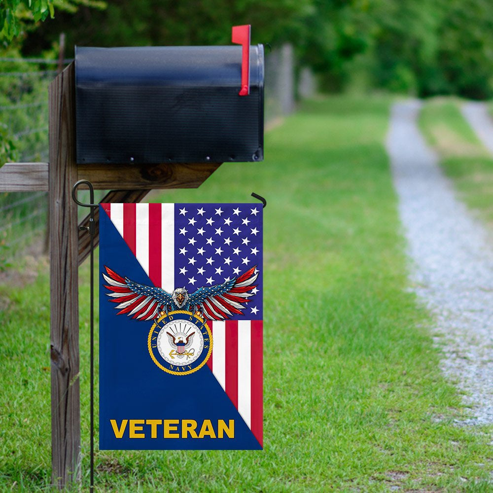 US Navy Veteran Flag, United States Navy American Veteran Us Flag, US Navy Garden Flag, US Veteran Flag, Veteran Day Gift