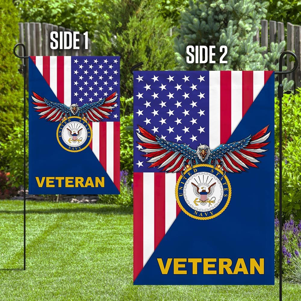 US Navy Veteran Flag, United States Navy American Veteran Us Flag, US Navy Garden Flag, US Veteran Flag, Veteran Day Gift