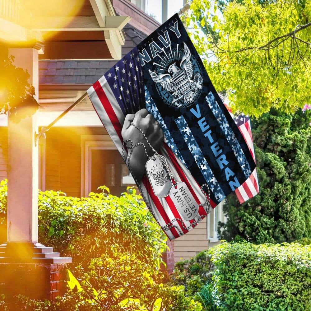 US Navy Veteran Flag, United States Navy Veteran America Flag, US Navy Garden Flag, US Veteran Flag, Veteran Day Gift