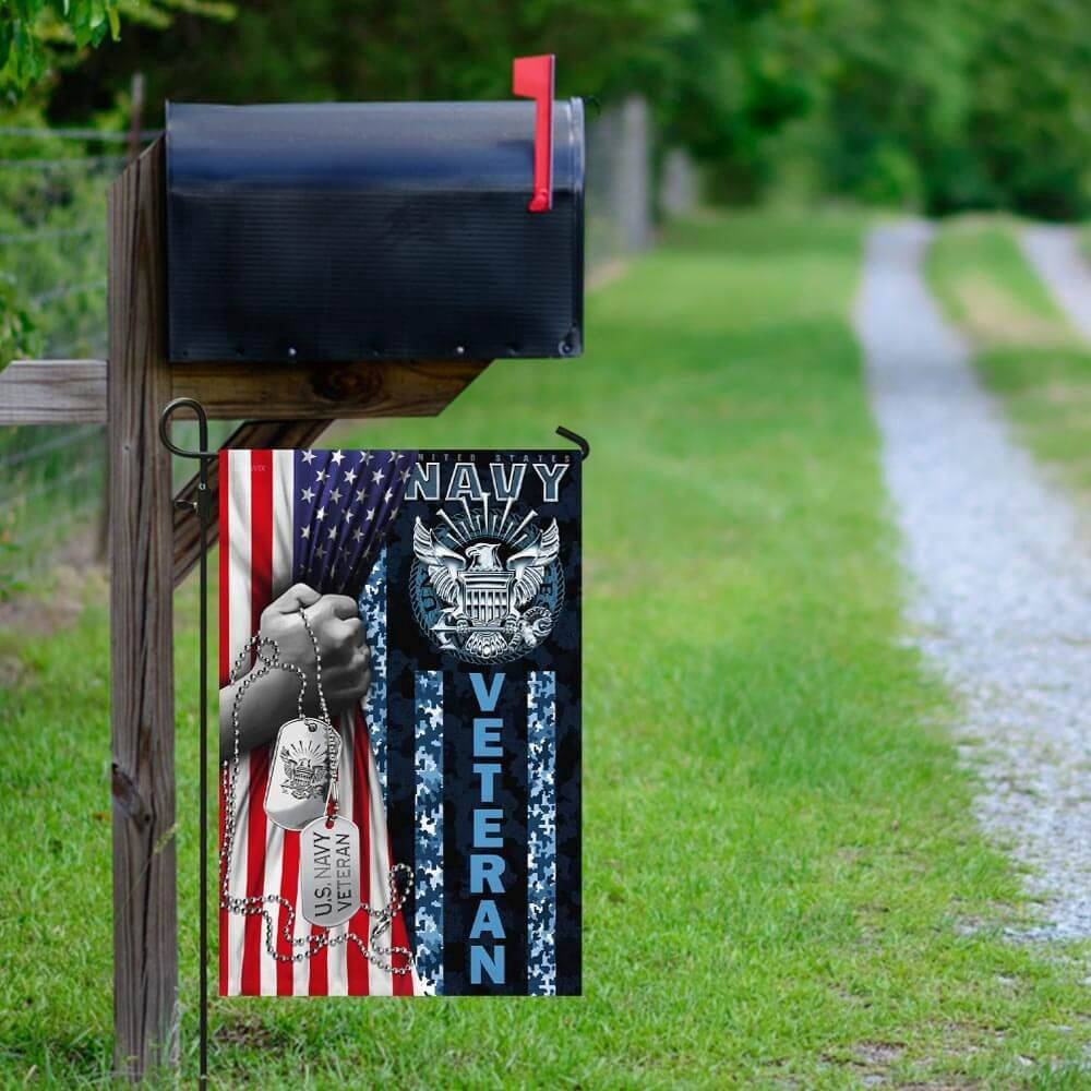US Navy Veteran Flag, United States Navy Veteran America Flag, US Navy Garden Flag, US Veteran Flag, Veteran Day Gift