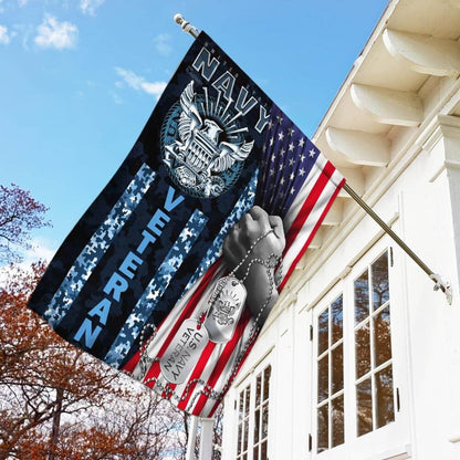 US Navy Veteran Flag, United States Navy Veteran America Flag, US Navy Garden Flag, US Veteran Flag, Veteran Day Gift