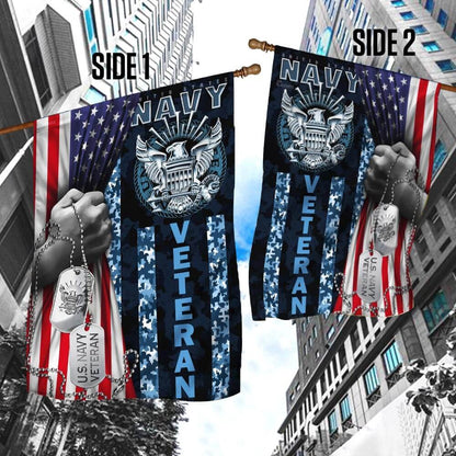US Navy Veteran Flag, United States Navy Veteran America Flag, US Navy Garden Flag, US Veteran Flag, Veteran Day Gift