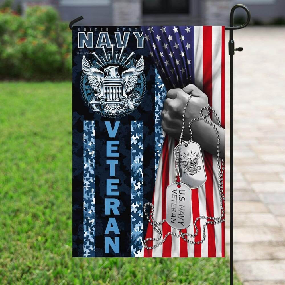 US Navy Veteran Flag, United States Navy Veteran America Flag, US Navy Garden Flag, US Veteran Flag, Veteran Day Gift