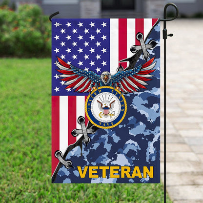 US Navy Veteran Flag, United States Navy Veteran American Us Flag, US Navy Garden Flag, US Veteran Flag, Veteran Day Gift