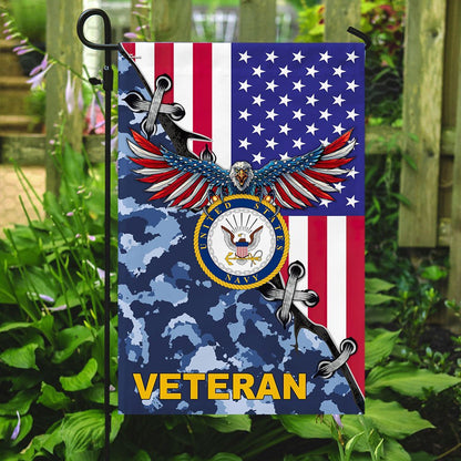 US Navy Veteran Flag, United States Navy Veteran American Us Flag, US Navy Garden Flag, US Veteran Flag, Veteran Day Gift