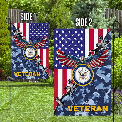 US Navy Veteran Flag, United States Navy Veteran American Us Flag, US Navy Garden Flag, US Veteran Flag, Veteran Day Gift