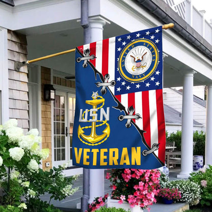 US Navy Veteran Flag, United States Navy Veteran Flag, US Navy Garden Flag, US Veteran Flag, Veteran Day Gift