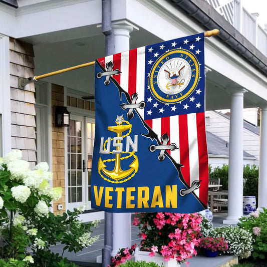 US Navy Veteran Flag, United States Navy Veteran Flag, US Navy Garden Flag, US Veteran Flag, Veteran Day Gift