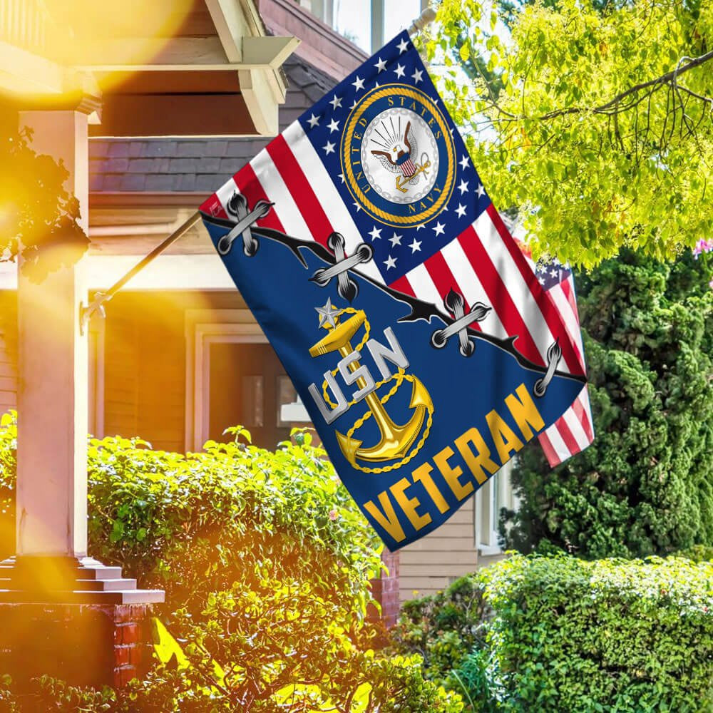 US Navy Veteran Flag, United States Navy Veteran Flag, US Navy Garden Flag, US Veteran Flag, Veteran Day Gift
