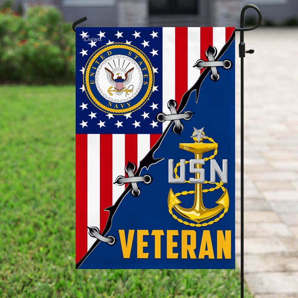 US Navy Veteran Flag, United States Navy Veteran Flag, US Navy Garden Flag, US Veteran Flag, Veteran Day Gift