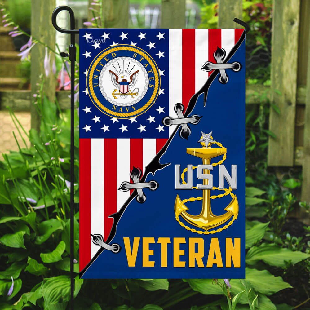 US Navy Veteran Flag, United States Navy Veteran Flag, US Navy Garden Flag, US Veteran Flag, Veteran Day Gift