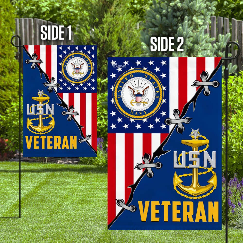 US Navy Veteran Flag, United States Navy Veteran Flag, US Navy Garden Flag, US Veteran Flag, Veteran Day Gift