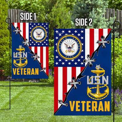 US Navy Veteran Flag, United States Navy Veteran Flag, US Navy Garden Flag, US Veteran Flag, Veteran Day Gift