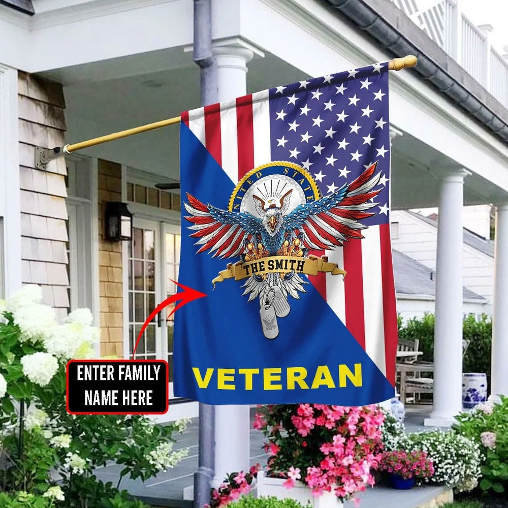 US Navy Veteran Flag, Us Navy 1 Flag, US Navy Garden Flag, US Veteran Flag, Veteran Day Gift