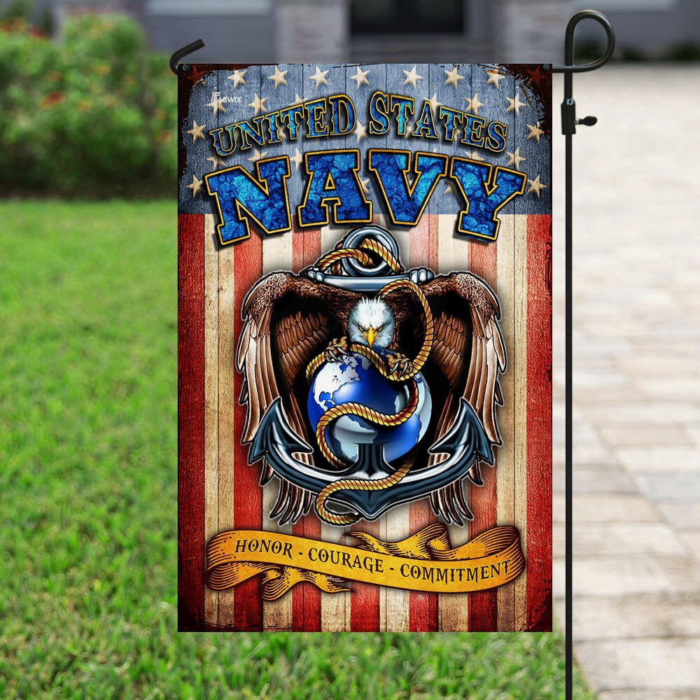 US Navy Veteran Flag, Us Navy Flag, US Navy Garden Flag, US Veteran Flag, Veteran Day Gift