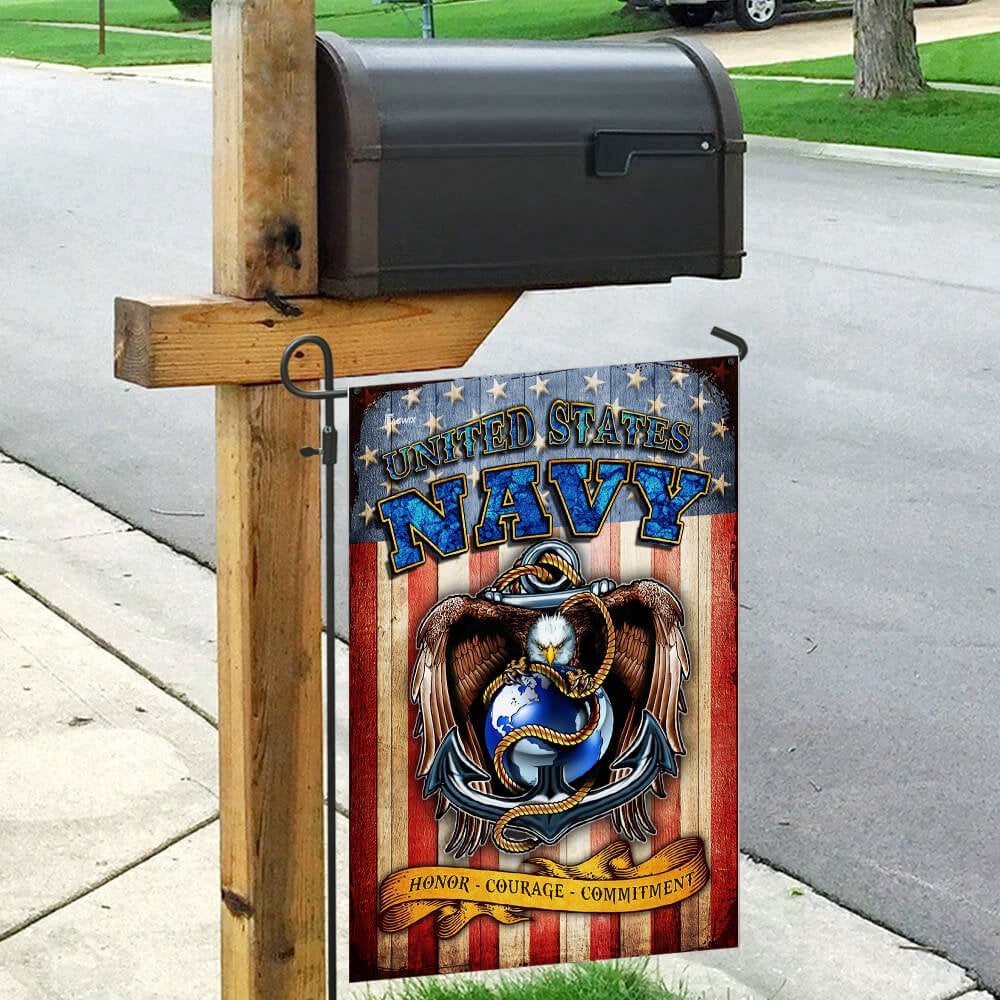 US Navy Veteran Flag, Us Navy Flag, US Navy Garden Flag, US Veteran Flag, Veteran Day Gift