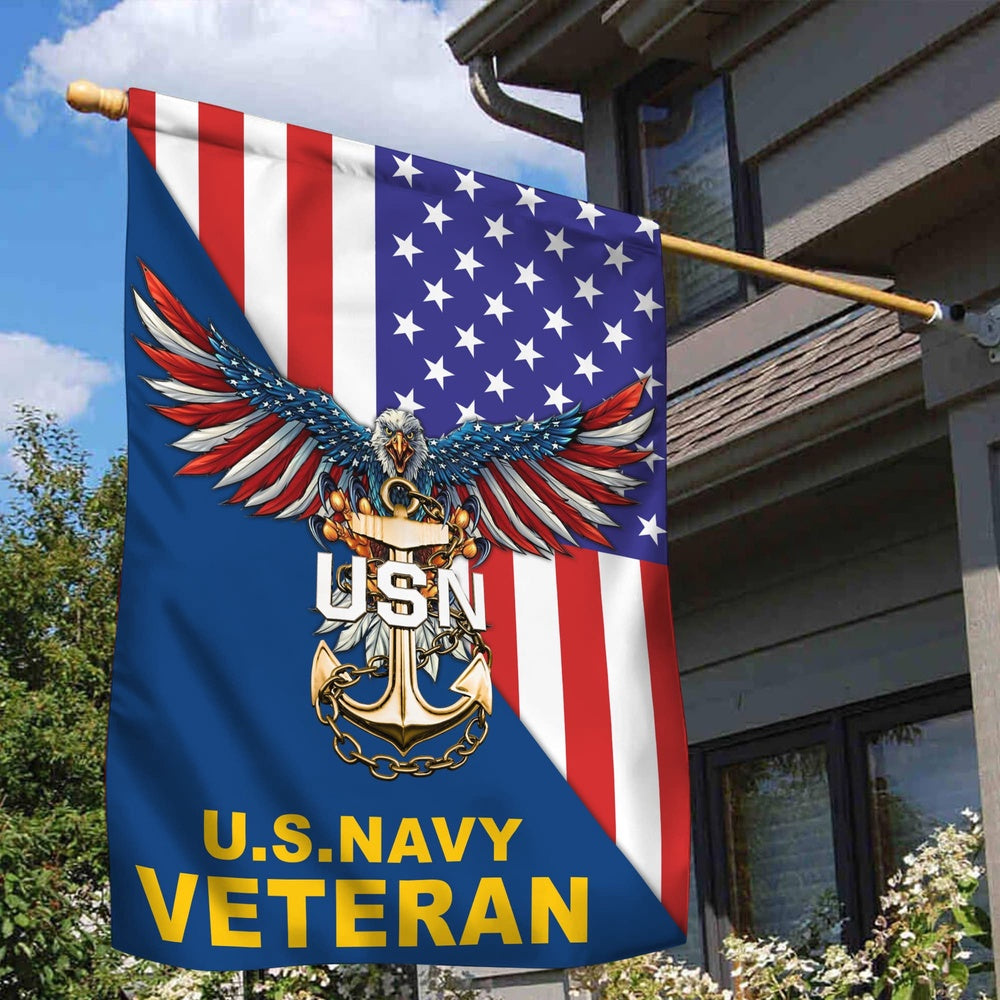 US Navy Veteran Flag, Us Navy Garden Flag, Gift For Navy Veteran, US Navy Garden Flag, US Veteran Flag, Veteran Day Gift