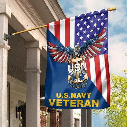 US Navy Veteran Flag, Us Navy Garden Flag, Gift For Navy Veteran, US Navy Garden Flag, US Veteran Flag, Veteran Day Gift