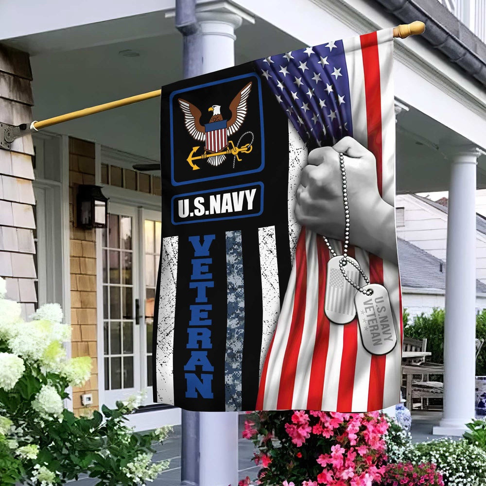 US Navy Veteran Flag, Us Navy Veteran 1 Garden Flag, US Navy Garden Flag, US Veteran Flag, Veteran Day Gift