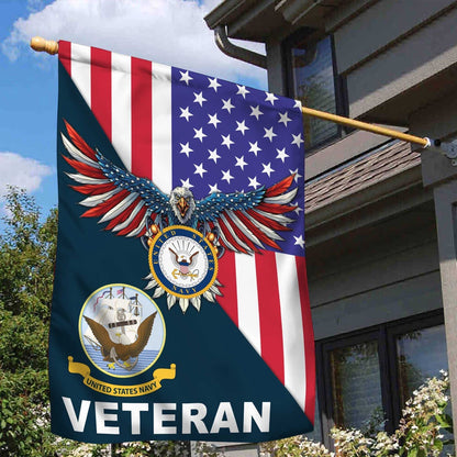 US Navy Veteran Flag, Us Navy Veteran Garden Flag, US Navy Garden Flag, US Veteran Flag, Veteran Day Gift