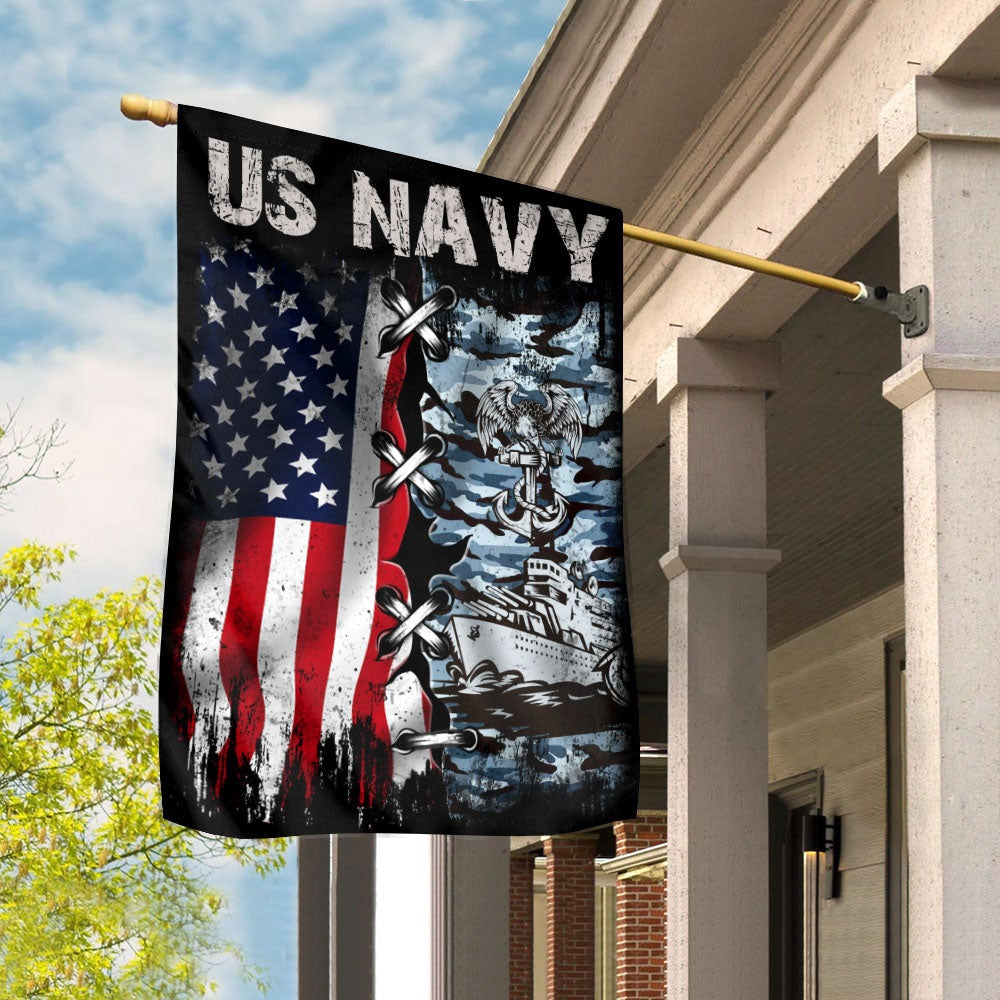 US Navy Veteran Flag, Veteran Us Navy American Flag Heavy Garden Flag, US Navy Garden Flag, US Veteran Flag, Veteran Day Gift
