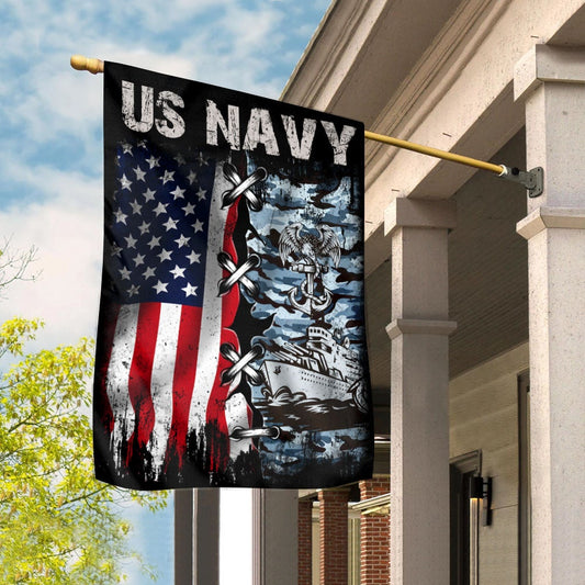 US Navy Veteran Flag, Veteran Us Navy American Flag Heavy Garden Flag, US Navy Garden Flag, US Veteran Flag, Veteran Day Gift