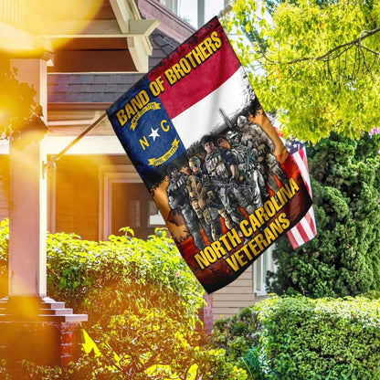 US Veteran Flag, Band Of Brothers North Carolina Veterans Flag, Veteran Garden Flags