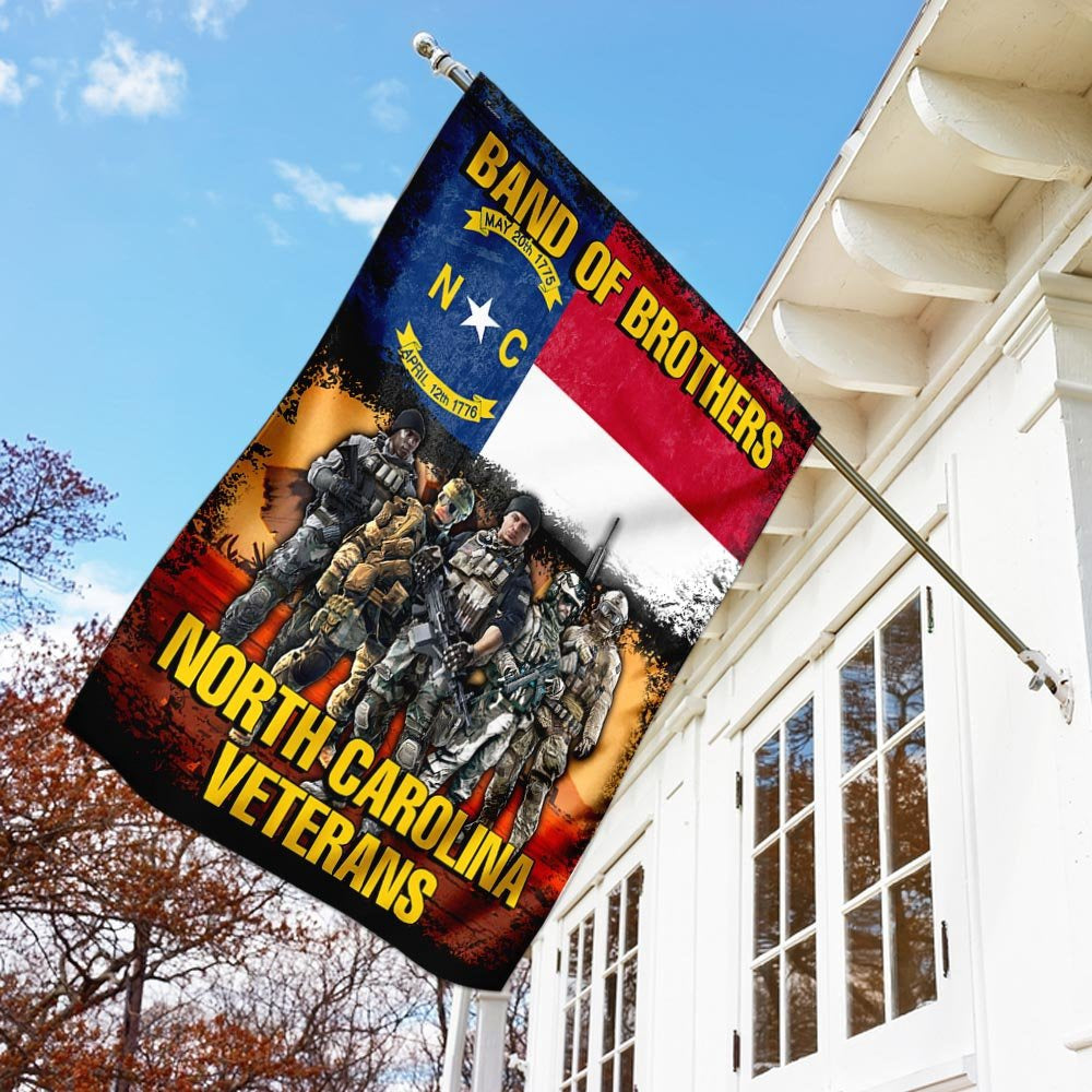 US Veteran Flag, Band Of Brothers North Carolina Veterans Flag, Veteran Garden Flags