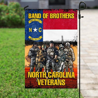 US Veteran Flag, Band Of Brothers North Carolina Veterans Flag, Veteran Garden Flags