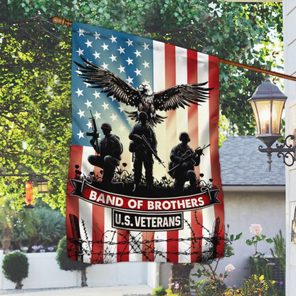US Veteran Flag, Band Of Brothers Us Veterans Flag, Veteran Garden Flags