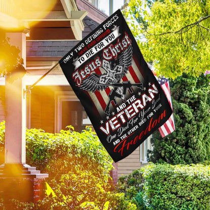 US Veteran Flag, Christian Jesus Veteran Flag, Veteran Garden Flags