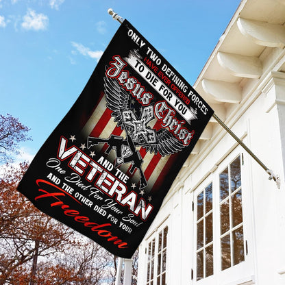 US Veteran Flag, Christian Jesus Veteran Flag, Veteran Garden Flags