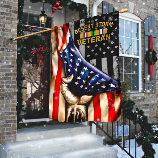 US Veteran Flag, Desert Storm Era Veteran American Flag, Veteran Garden Flags