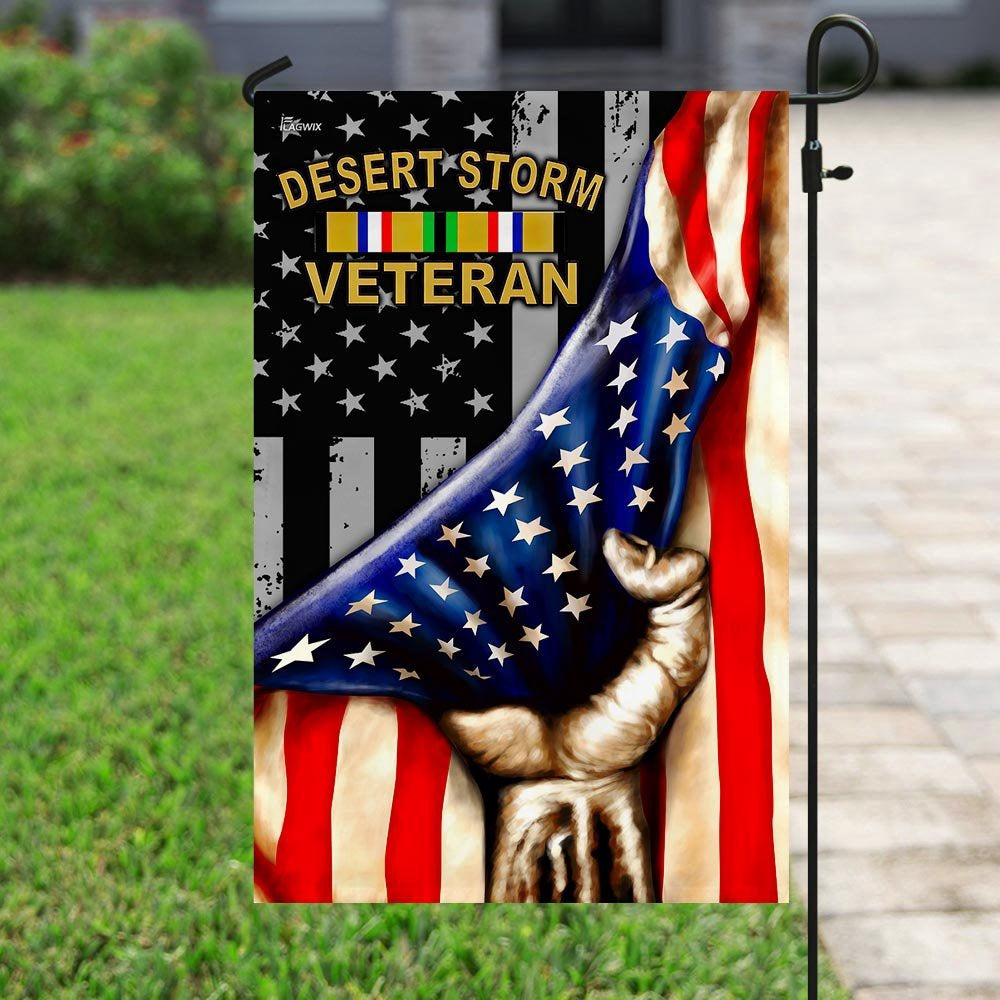 US Veteran Flag, Desert Storm Era Veteran American Flag, Veteran Garden Flags