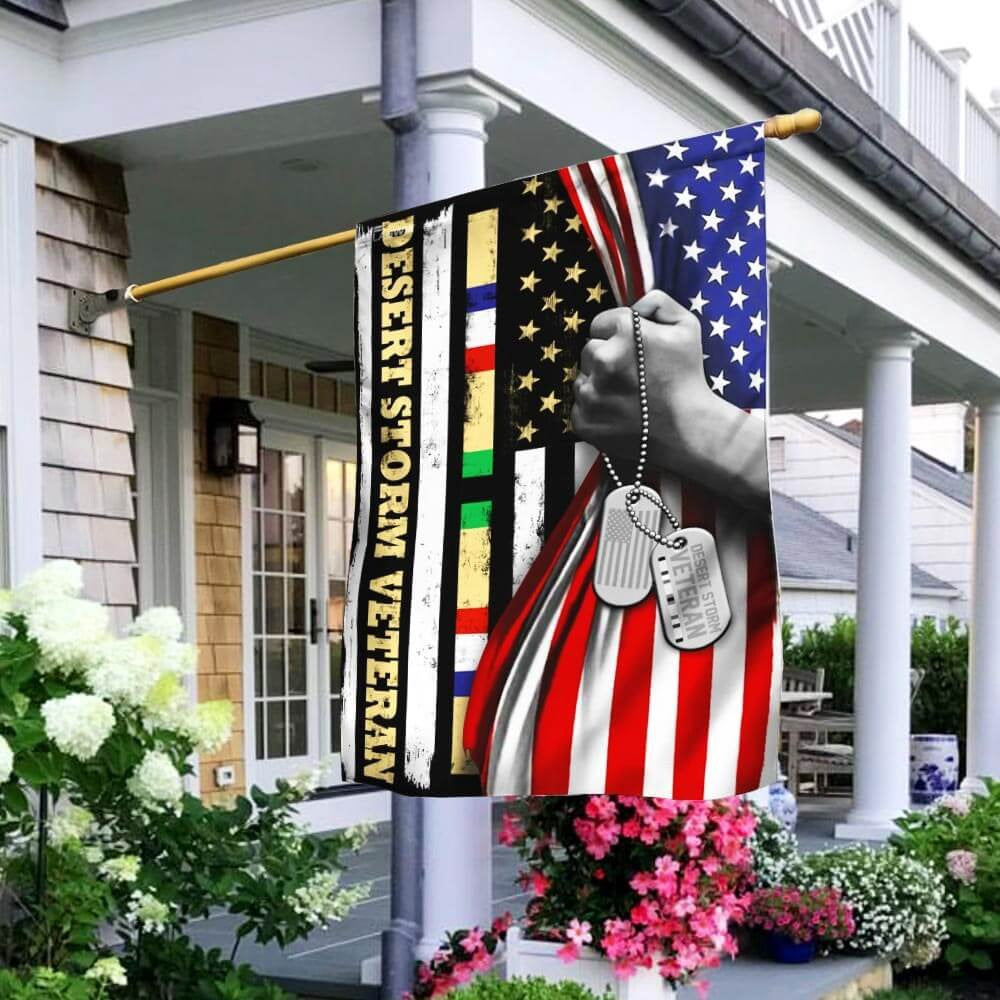US Veteran Flag, Desert Storm Veteran America Flag, Veteran Garden Flags