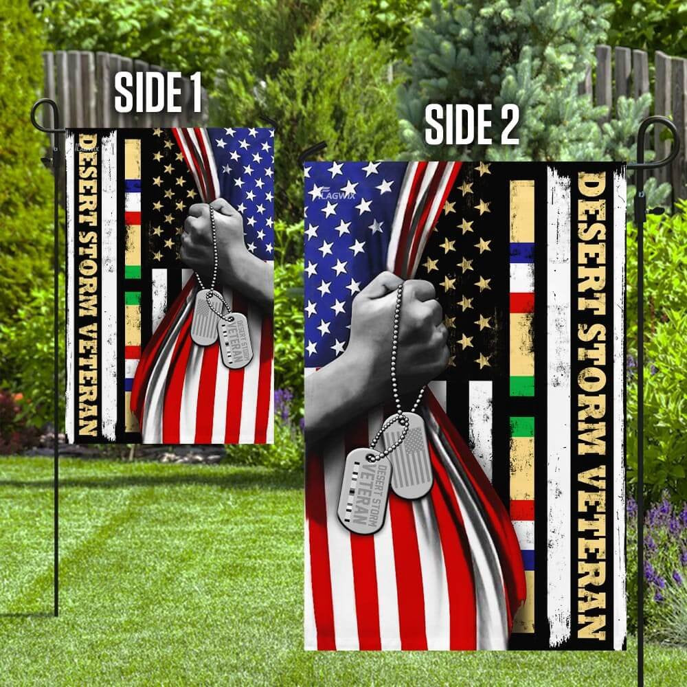 US Veteran Flag, Desert Storm Veteran America Flag, Veteran Garden Flags