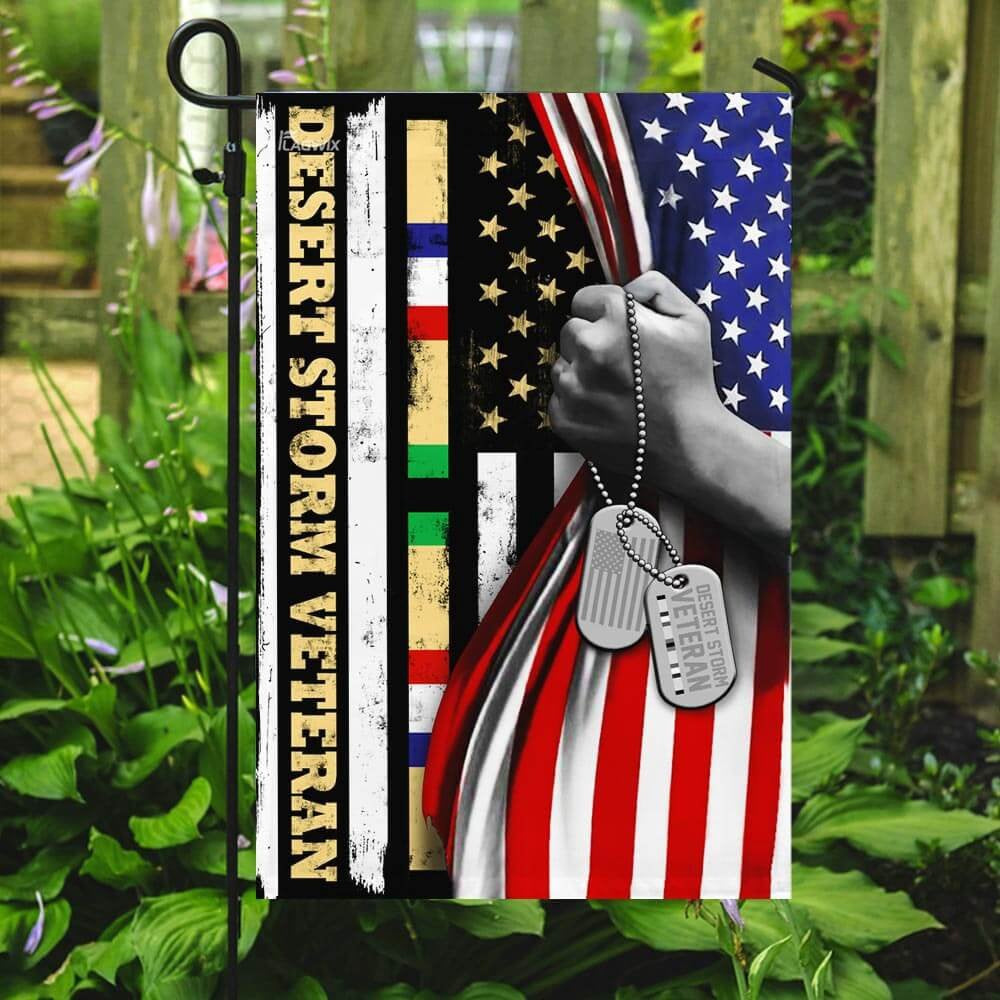 US Veteran Flag, Desert Storm Veteran Flag American Flag, Veteran Garden Flags